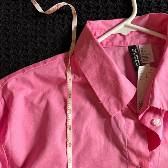 NWT Women’s H&M pink button down size L - Picture 5 of 5